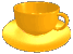 Yellow Spinning Cup & Saucer